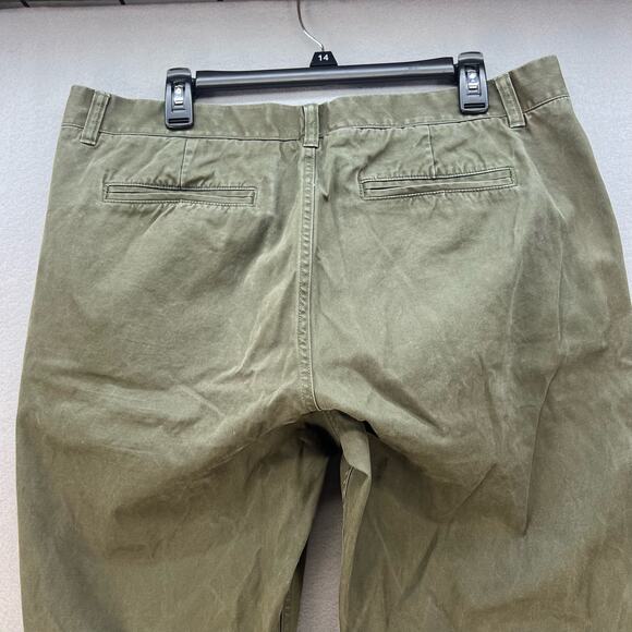 Tailor Vintage Pants Men's 36x32 Olive Green Straight Fit Chino Preppy Normcore - Picture 9 of 15